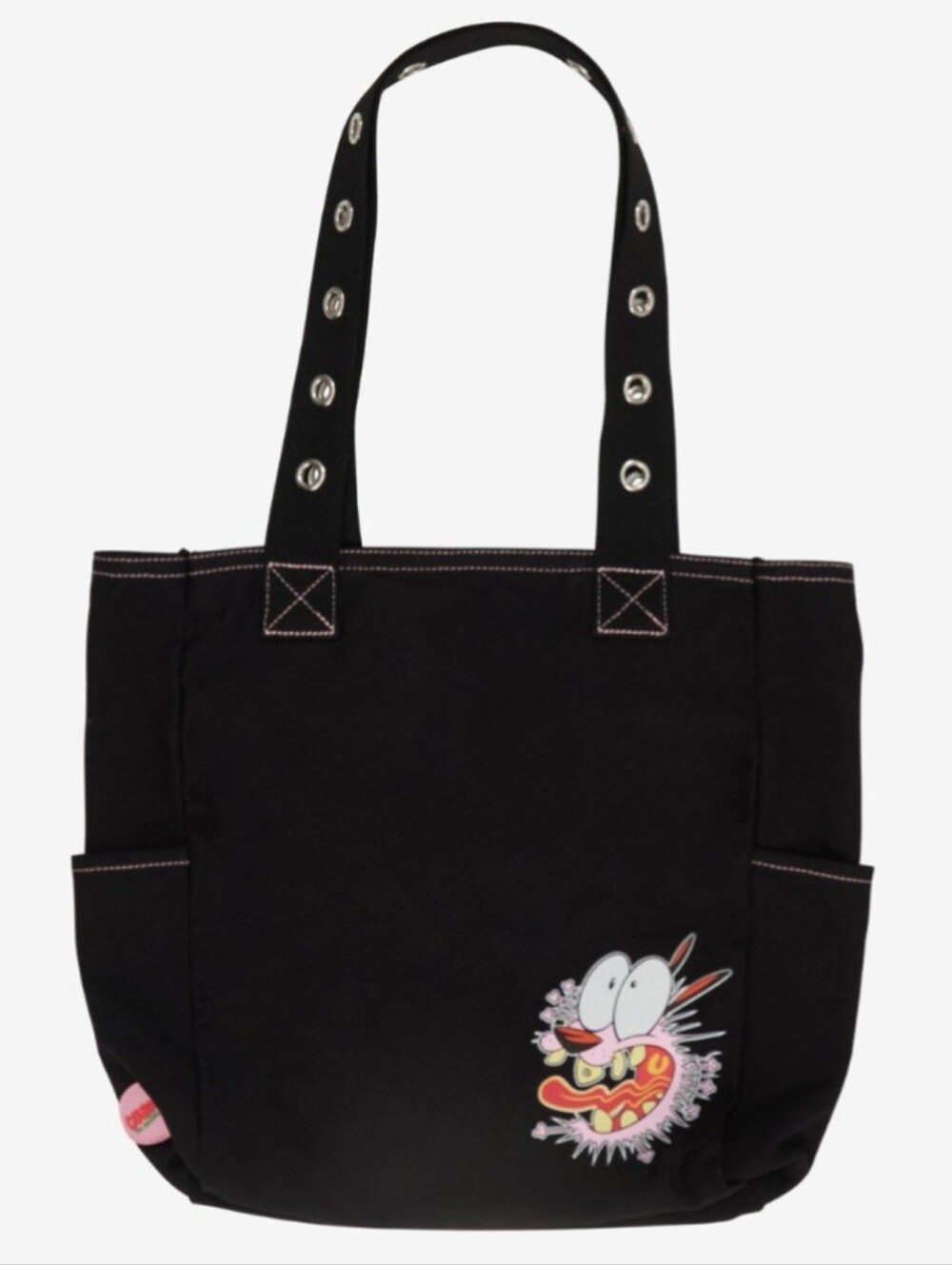 Courage The Cowardly Dog Grommet Tote Bag With Charm Cartoon Network New! - Picture 3 of 8